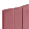 Modway Camilla Channel Tufted Twin Performance Velvet Headboard MOD-6181-DUS In Dusty Rose