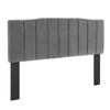 Modway Camilla Channel Tufted King/California King Performance Velvet Headboard MOD-6183-CHA In Charcoal Gray