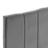 Modway Camilla Channel Tufted King/California King Performance Velvet Headboard MOD-6183-CHA In Charcoal Gray