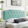 Modway Juliet Tufted Twin Performance Velvet Headboard MOD-6184-MIN In Mint Green