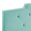 Modway Juliet Tufted Twin Performance Velvet Headboard MOD-6184-MIN In Mint Green