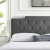 Modway Juliet Tufted King/California King Performance Velvet Headboard MOD-6186-CHA In Charcoal Gray