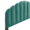 Modway Veronique Twin Performance Velvet Headboard MOD-6206-TEA In Teal Green