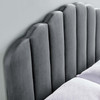 Modway Veronique King/California King Performance Velvet Headboard MOD-6208-CHA In Charcoal Gray