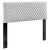 Modway Angela Twin Performance Velvet Headboard MOD-6209-LGR In Light Gray