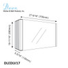 Dawn DLEDLV17 LED Wall Hang Aluminum Mirror/Medicine Cabinet with Matte Aluminum Frame and IR Sensor