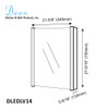Dawn DLEDLV14 LED Wall Hang Mirror/Medicine Cabinet with Matte Aluminum Frame and Dimmer Switch