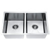 Daweier ESR300182-BN Kitchen Sink Set Includes Sink,Faucet In Brush Nickel with Bottom Grid
