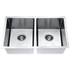 Daweier ESR300182-C Kitchen Sink Set Includes Sink,Faucet In Chrome with Bottom Grid