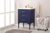 Design Element Mason 24" Single Sink Vanity In Blue S01-24-BLU