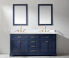 Design Element Milano 72" Double Sink Vanity in Blue ML-72-BLU