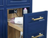 Design Element Milano 84" Double Sink Vanity in Blue ML-84-BLU