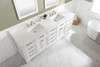 Design Element Milano 84" Double Sink Vanity in White ML-84-WT