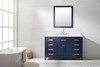 Design Element Valentino 54" Single Sink Vanity in Blue V01-54-BLU