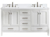 Design Element Valentino 60" Double Sink Vanity in White V01-60-WT