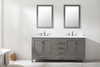 Design Element Valentino 72" Double Sink Vanity in Gray V01-72-GY