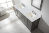 Design Element Valentino 72" Double Sink Vanity in Gray V01-72-GY