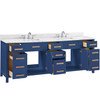 Design Element Valentino 84" Double Sink Vanity in Blue V01-84-BLU
