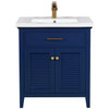 Design Element Cameron 30" Single Sink Vanity in Blue S09-30-BLU