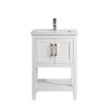 Design Element Alissa 24" Single Sink Vanity in White SPV02-24-WT