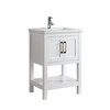 Design Element Alissa 24" Single Sink Vanity in White SPV02-24-WT