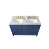 Legion Furniture 54" Blue Finish Double Sink Vanity Cabinet WLF2154-B
