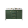 Legion Furniture 54" Vogue Green Finish Double Sink Vanity WLF2154-VG