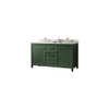 Legion Furniture 60" Vogue Green Finish Double Sink Vanity WLF2160D-VG