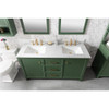 Legion Furniture 60" Vogue Green Finish Double Sink Vanity WLF2160D-VG