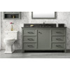 Legion Furniture 60" Pewter Green Finish Single Sink Vanity WLF2160S-PG