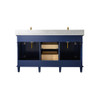 Legion Furniture 60" Blue Finish Double Sink Vanity Cabinet WLF2260D-B