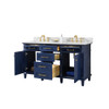 Legion Furniture 60" Blue Finish Double Sink Vanity Cabinet WLF2260D-B