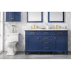 Legion Furniture 60" Blue Finish Double Sink Vanity Cabinet WLF2260D-B