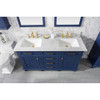 Legion Furniture 60" Blue Finish Double Sink Vanity Cabinet WLF2260D-B