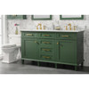 Legion Furniture 60" Vogue Green Finish Double Sink Vanity WLF2260D-VG