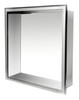 ALFI brand ABN1616-PSS 16 x 16 Polished Stainless Steel Square Single Shelf Bath Shower Niche