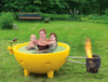 ALFI brand FireHotTub-OG The Round Fire Burning Portable Outdoor Hot Bath In Olive Green Tub