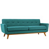 Modway Engage Upholstered Fabric Sofa in Teal-EEI-1180-TEA