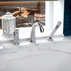 ANZZI Den Series Single Handle Deck-Mount Roman Tub Faucet with Handheld Sprayer in Polished Chrome