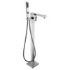 ANZZI Khone 2-Handle Claw Foot Tub Faucet with Hand Shower in Brushed Nickel