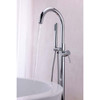 ANZZI Coral Series 2-Handle Freestanding Claw Foot Tub Faucet with Hand Shower in Polished Chrome