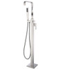 ANZZI Yosemite 2-Handle Claw Foot Tub Faucet with Hand Shower in Brushed Nickel