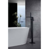 ANZZI Union 2-Handle Claw Foot Tub Faucet with Hand Shower in Matte Black