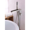 ANZZI Union 2-Handle Claw Foot Tub Faucet with Hand Shower in Brushed Nickel