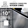 ANZZI Elysian Farmhouse 32 in. Kitchen Sink with Accent Faucet in Brushed Nickel