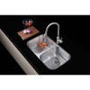 ANZZI Moore Undermount Stainless Steel 32 in. 0-Hole 50/50 Double Bowl Kitchen Sink in Brushed Satin