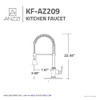 ANZZI Bastion Single-Handle Standard Kitchen Faucet in Oil Rubbed Bronze