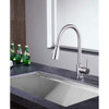 ANZZI Sire Single-Handle Pull-Out Sprayer Kitchen Faucet in Brushed Nickel