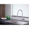 ANZZI Tycho Single-Handle Pull-Out Sprayer Kitchen Faucet in Brushed Nickel