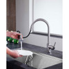 ANZZI Tycho Single-Handle Pull-Out Sprayer Kitchen Faucet in Brushed Nickel